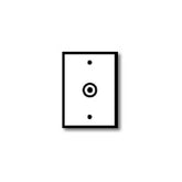 Leviton 88017 1-Gang Phone or Cable Outlet .625" dia Hole - Box Mount